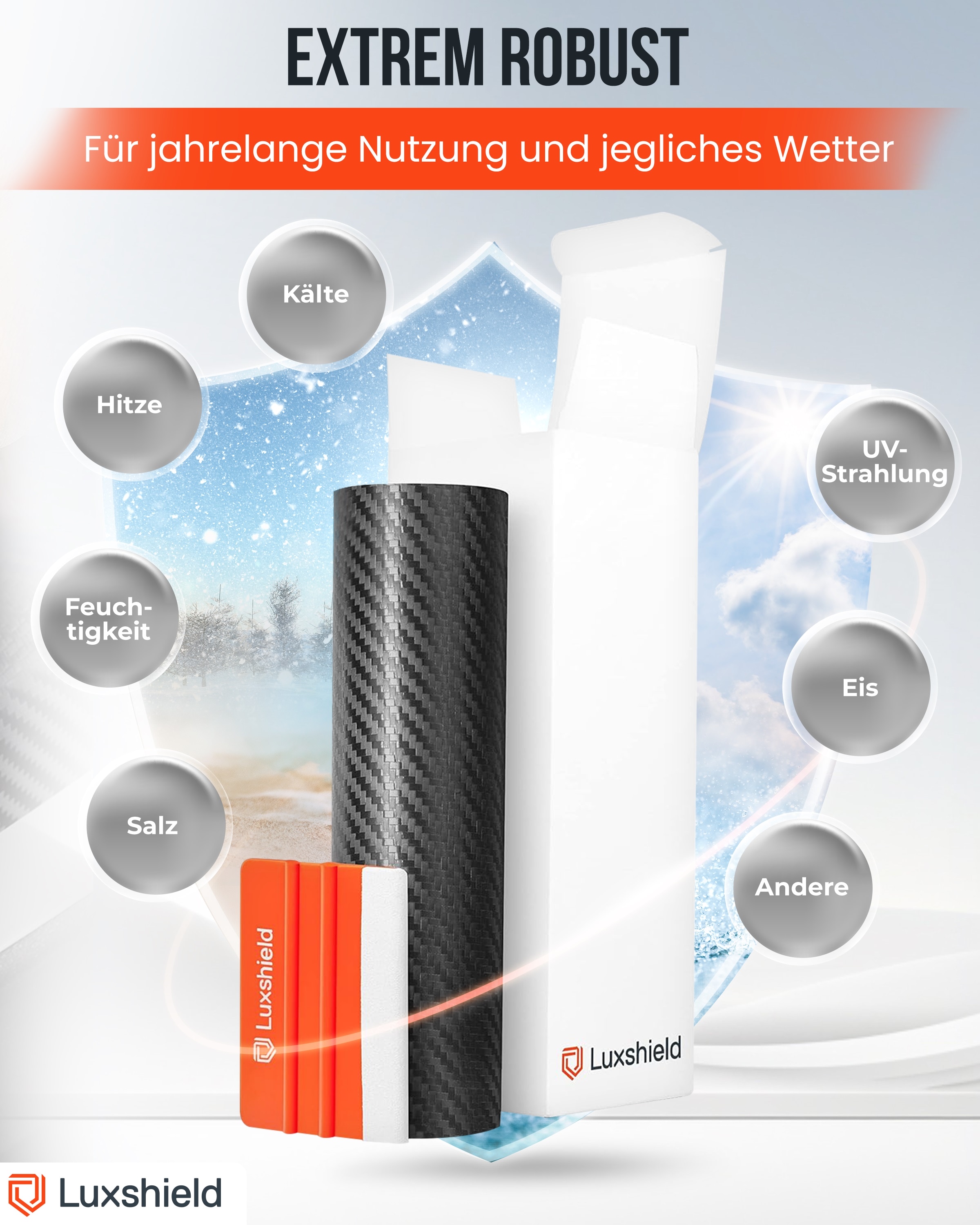 Lackschutzfolie Carbon Schwarz 12x100cm