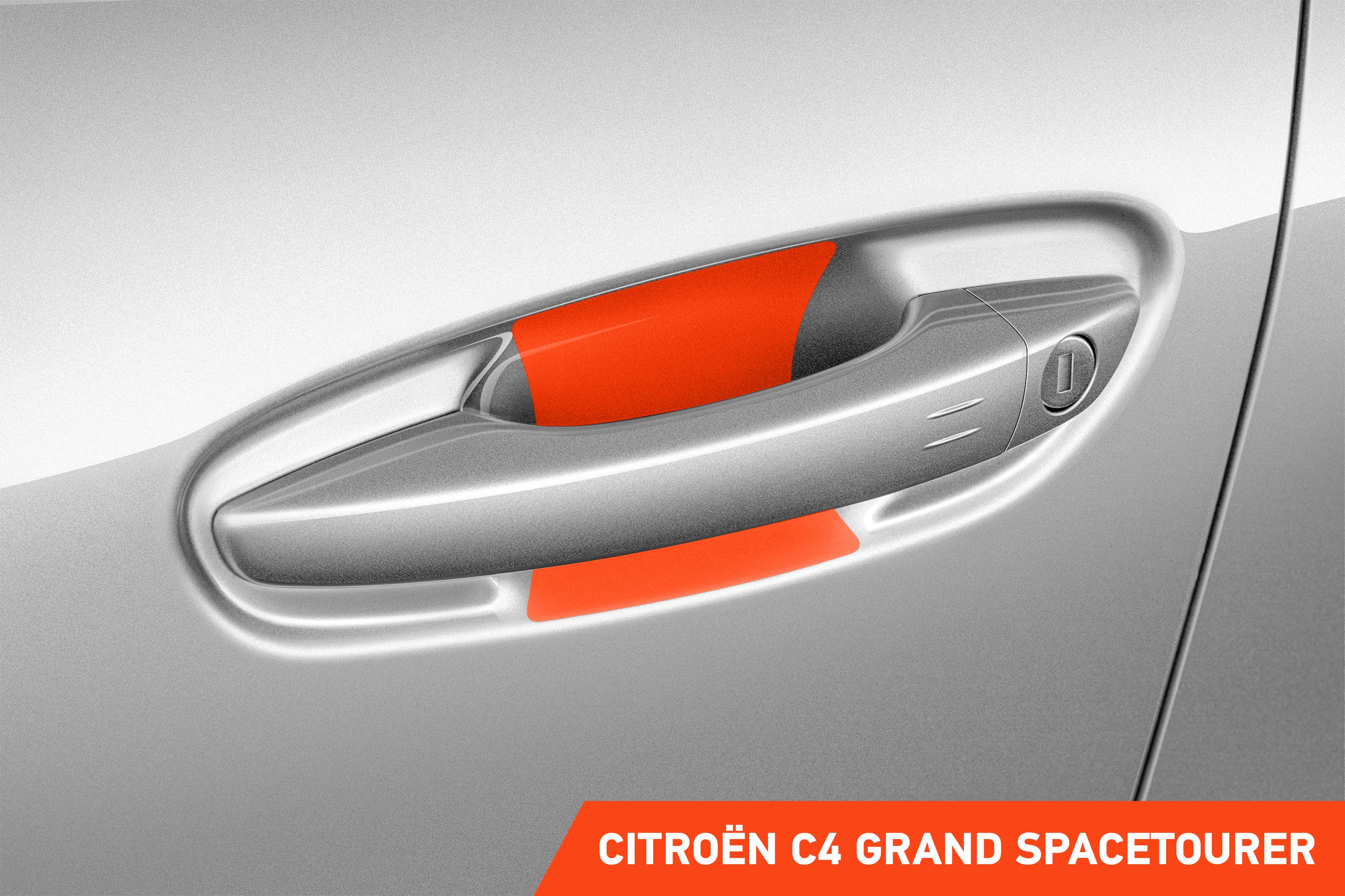 Auto Türgriffmulden Schutzfolie für Citroën C4 Grand SpaceTourer I 2018 - 2022 im 4er Set