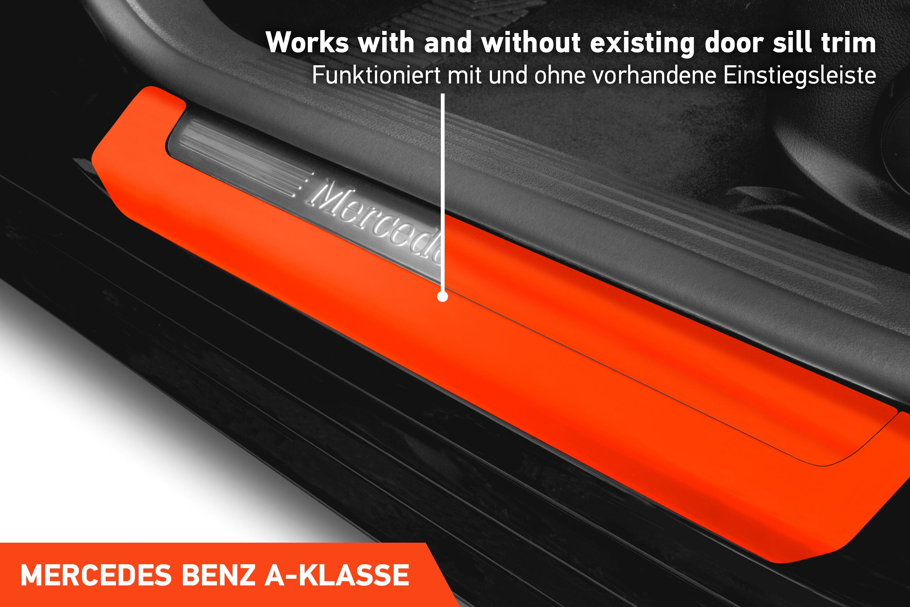 Einstiegsleisten Schutz für Mercedes Benz A-Klasse Limousine 4 (IV) V177 I 2019 - 2025 im 4er Set