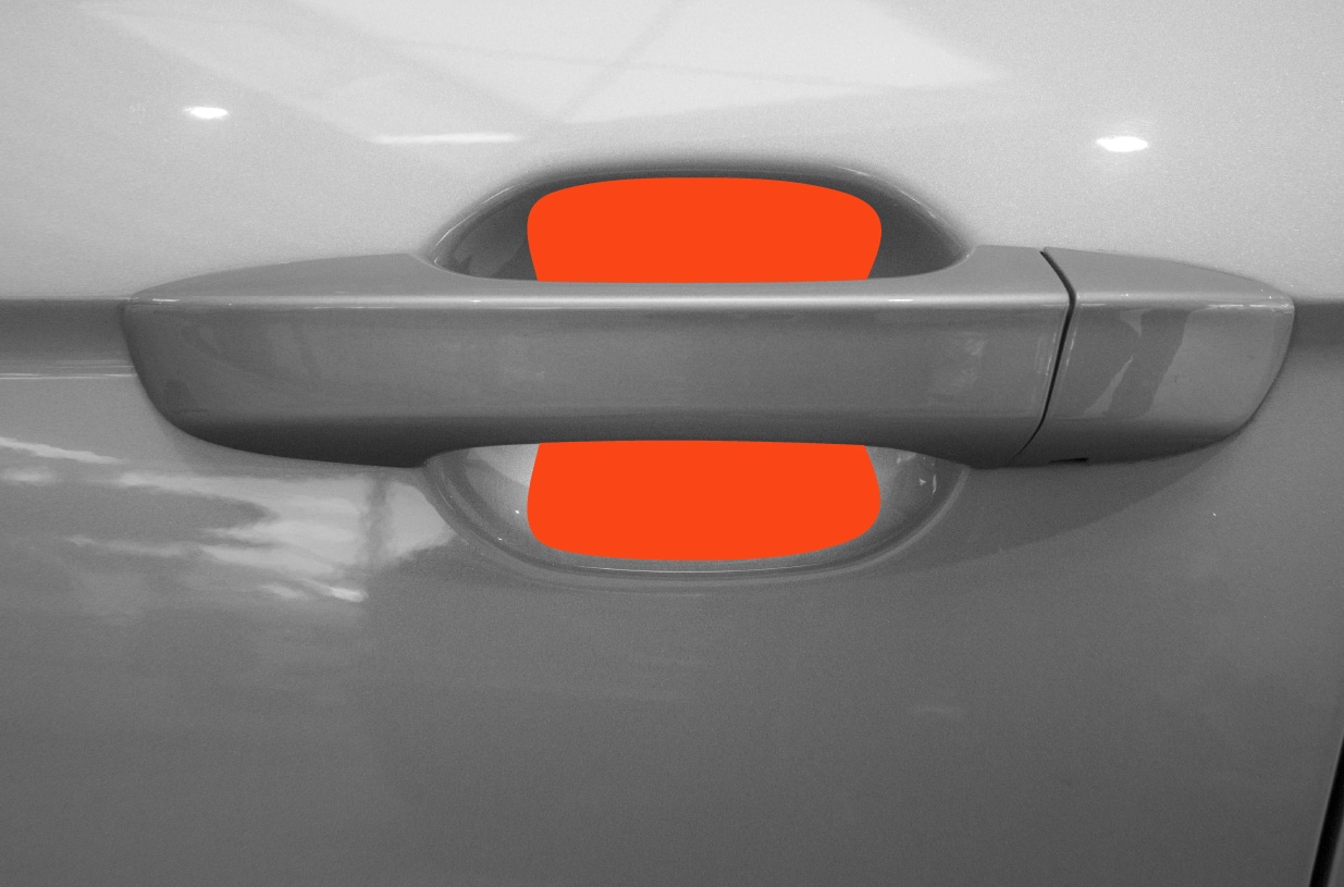 Auto Türgriffmulden Schutzfolie für VW Polo 6 (VI) AW I 2017 - 2025 im 4er Set