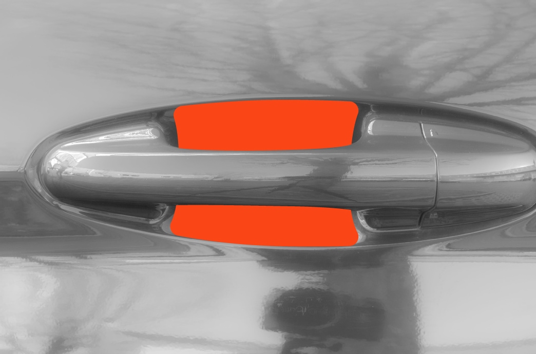 Auto Türgriffmulden Schutzfolie für Ford Fiesta 3-Türer 8 (VIII) JH8 I 2017 - 2023 im 4er Set