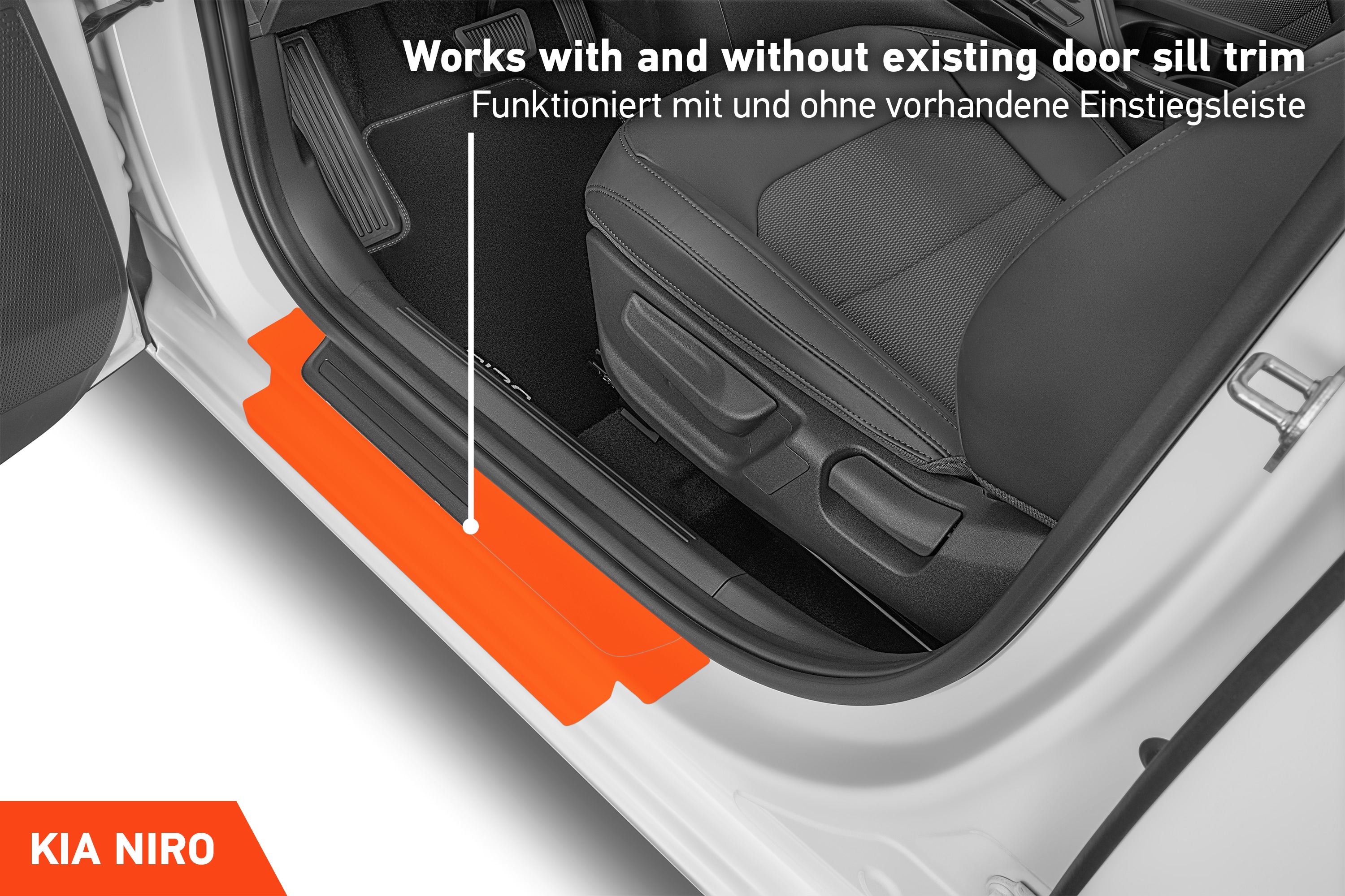 Einstiegsleisten Schutz für Kia Niro 2 (II) SG2 I 2022 - 2025 im 4er Set