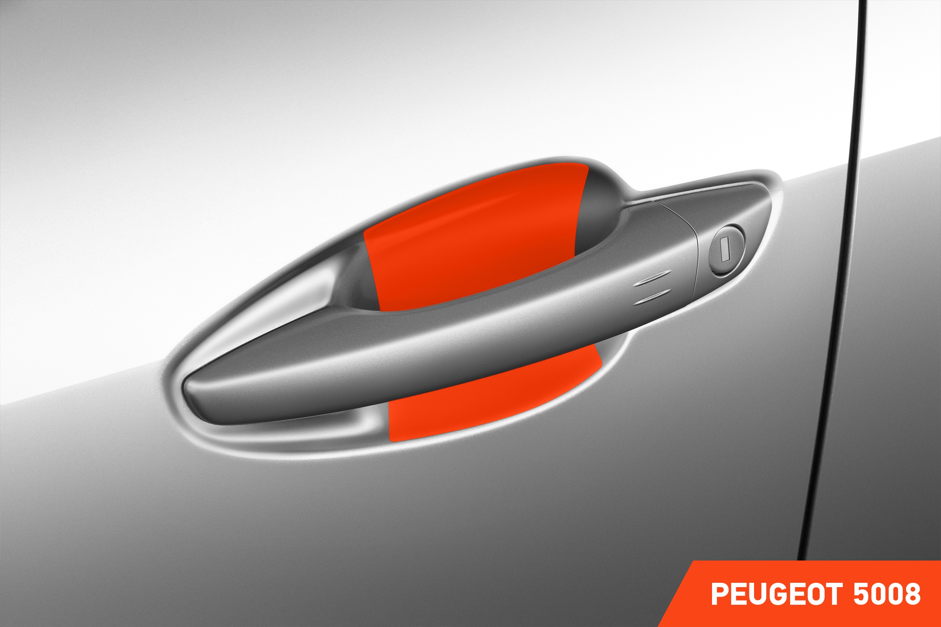 Auto Türgriffmulden Schutzfolie für Peugeot 5008 2 (II) I 2017 - 2024 im 4er Set