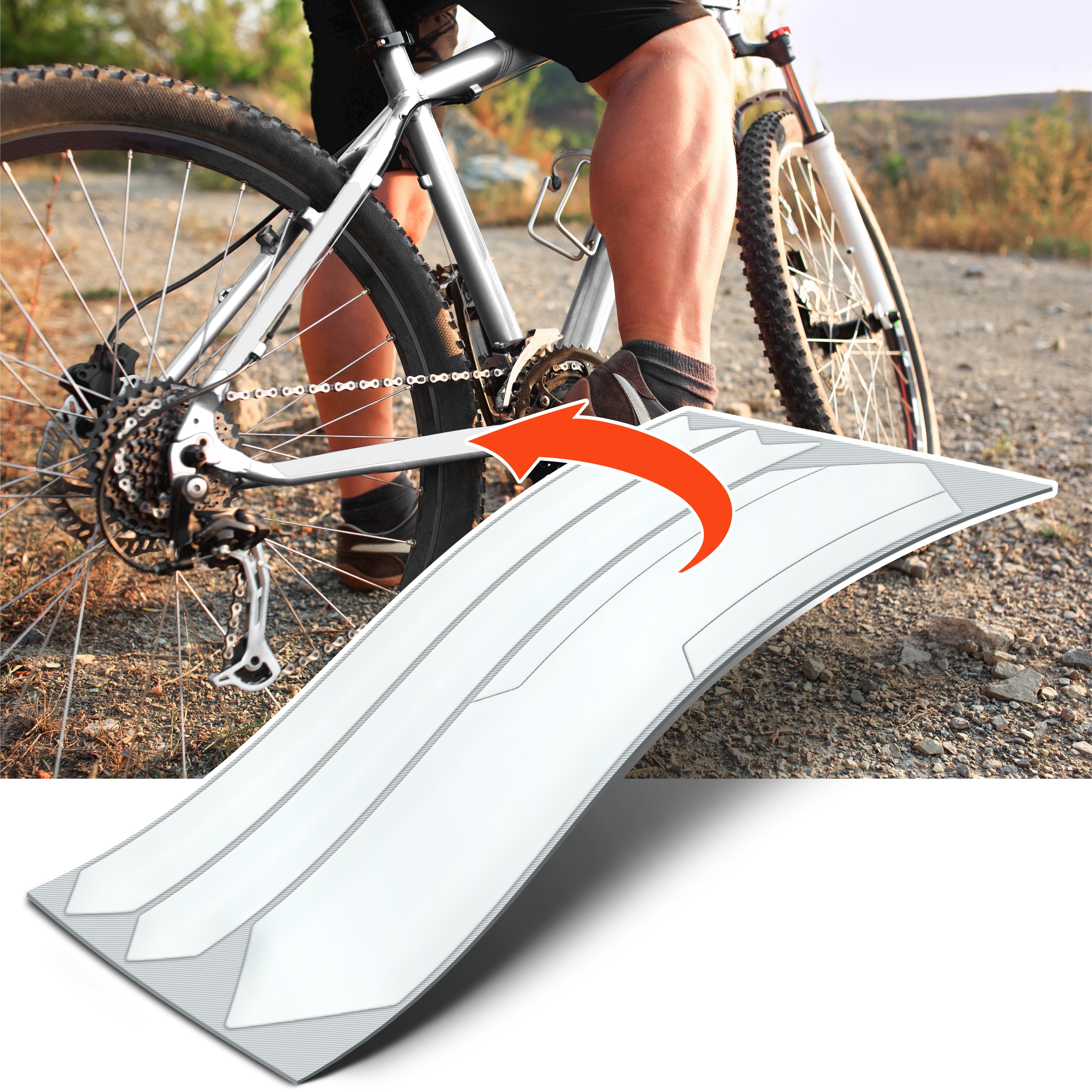 Pellicola di protezione del fodero della bicicletta Set di 3 -  Trasparente Opaco