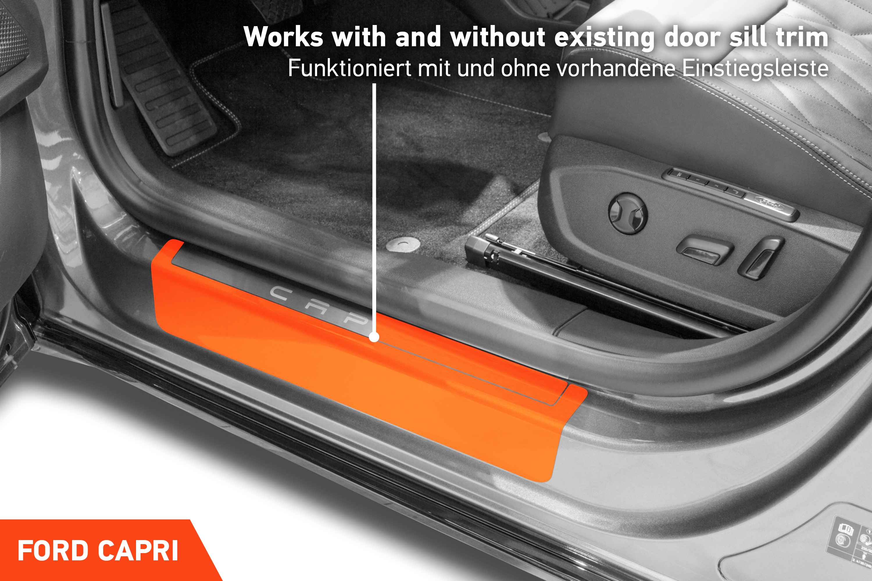 Einstiegsleisten Schutz für Ford Capri I 2024 - 2025 im 4er Set
