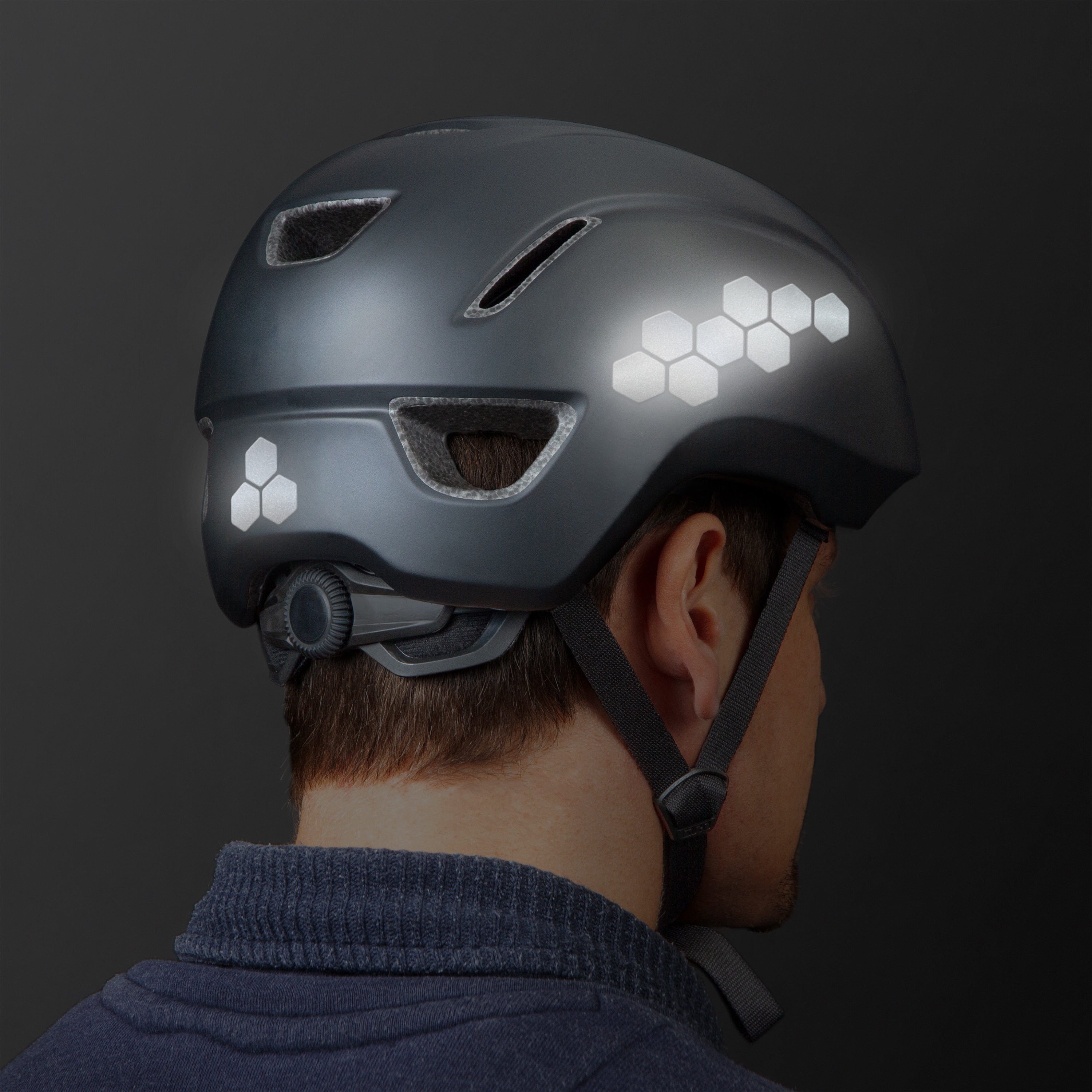 Reflektoren Sticker Set - Hexagon klein  - für Fahrrad Roller Kinderwagen