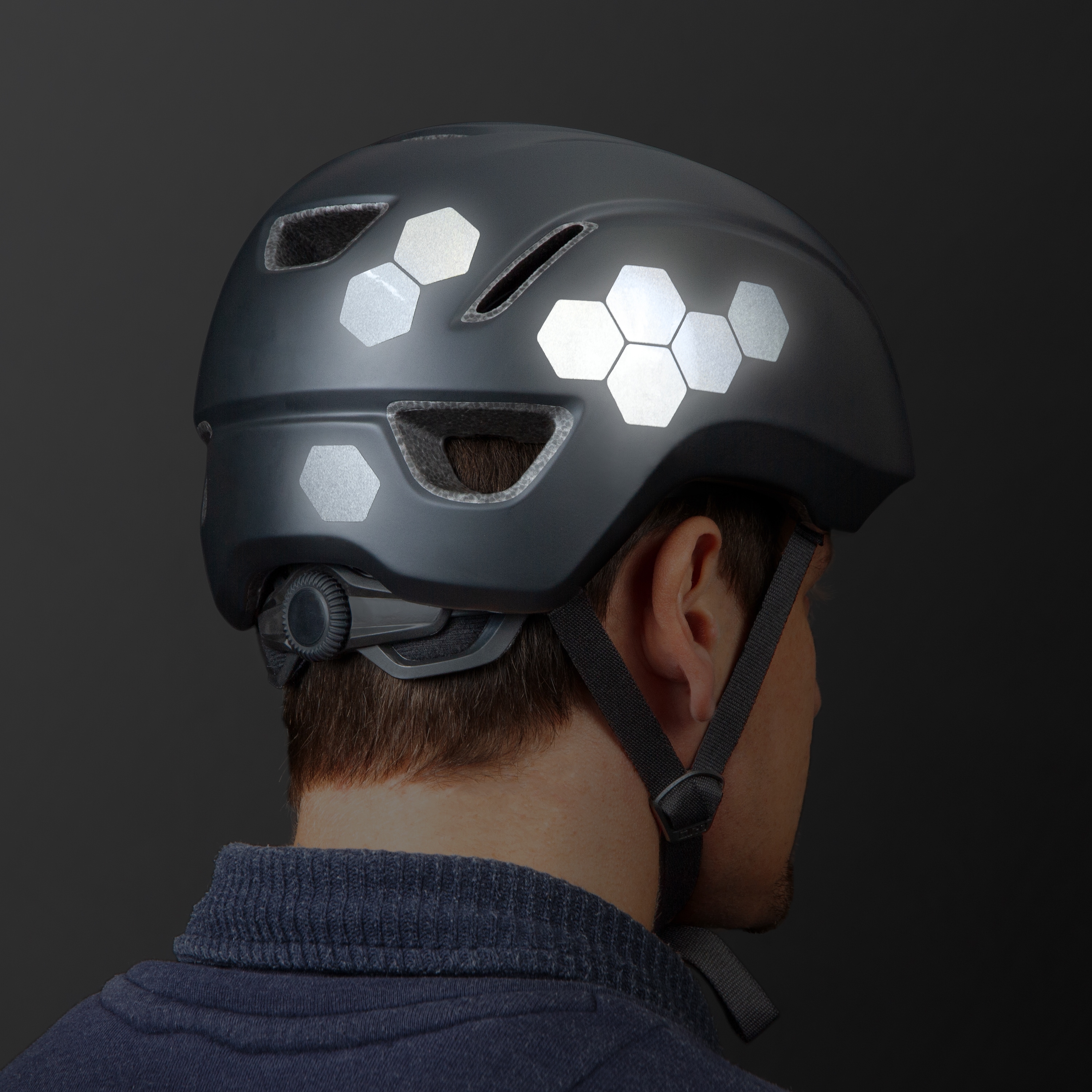 Reflektoren Sticker Set - Hexagon groß  - für Fahrrad Roller Kinderwagen