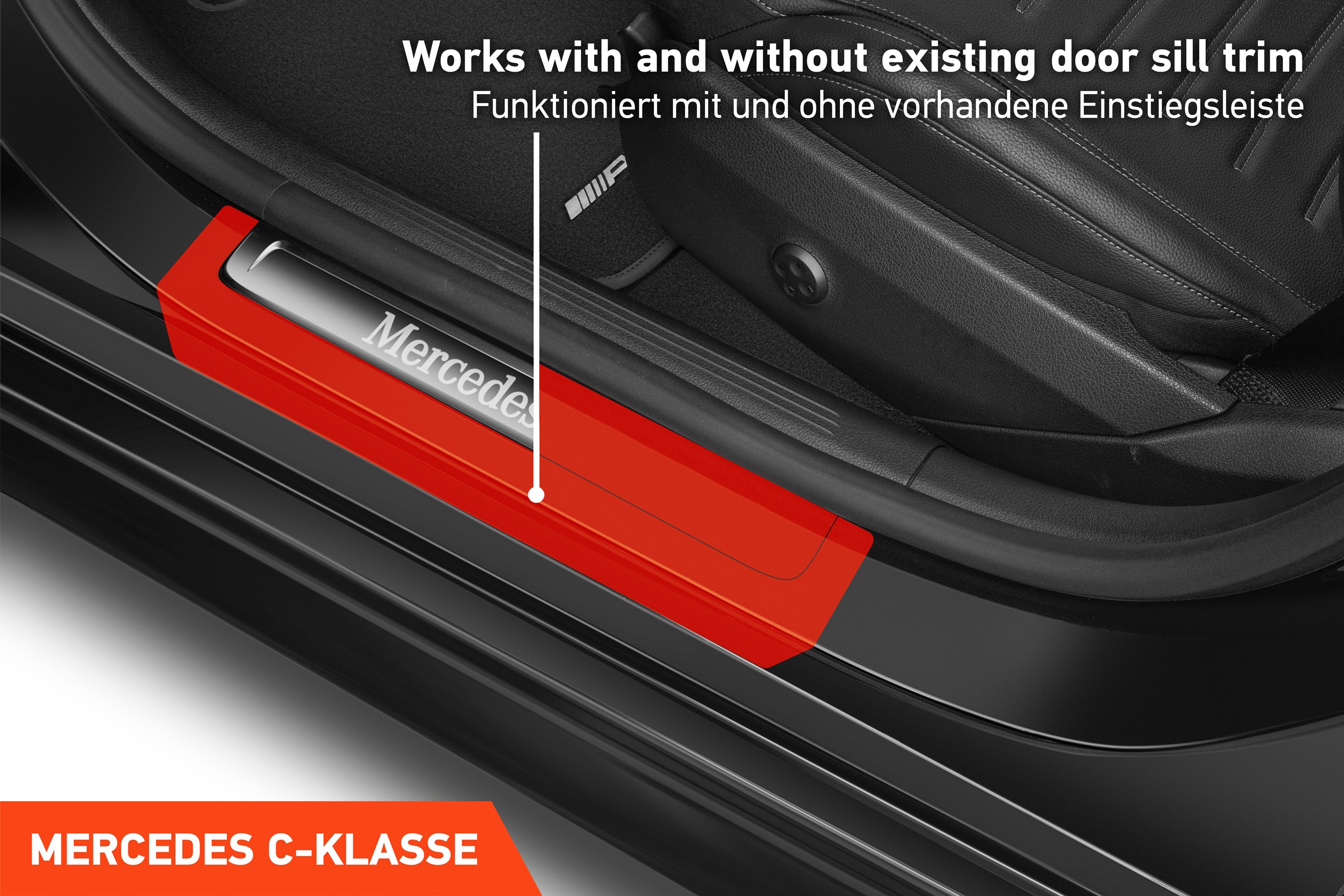 Einstiegsleisten Schutz für Mercedes Benz C-Klasse Limousine W206 I 2021 - 2025 im 4er Set