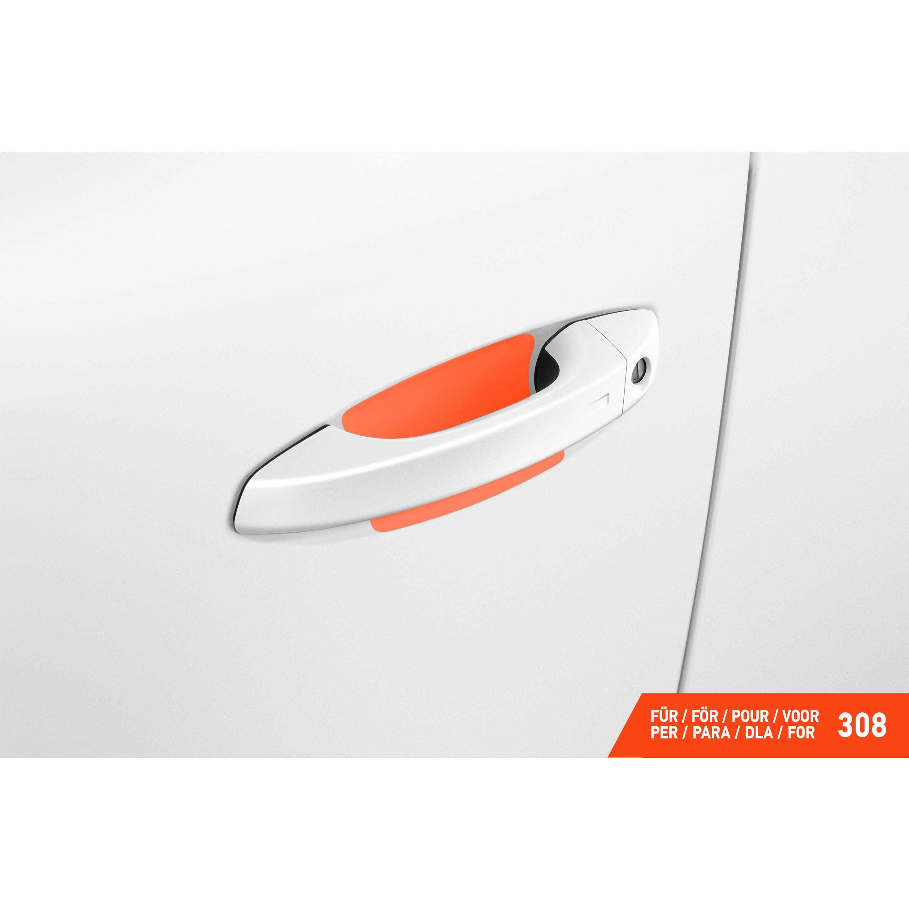 Auto Türgriffmulden Schutzfolie für Peugeot 308 SW III P51 I 2021 - 2026 im 4er Set