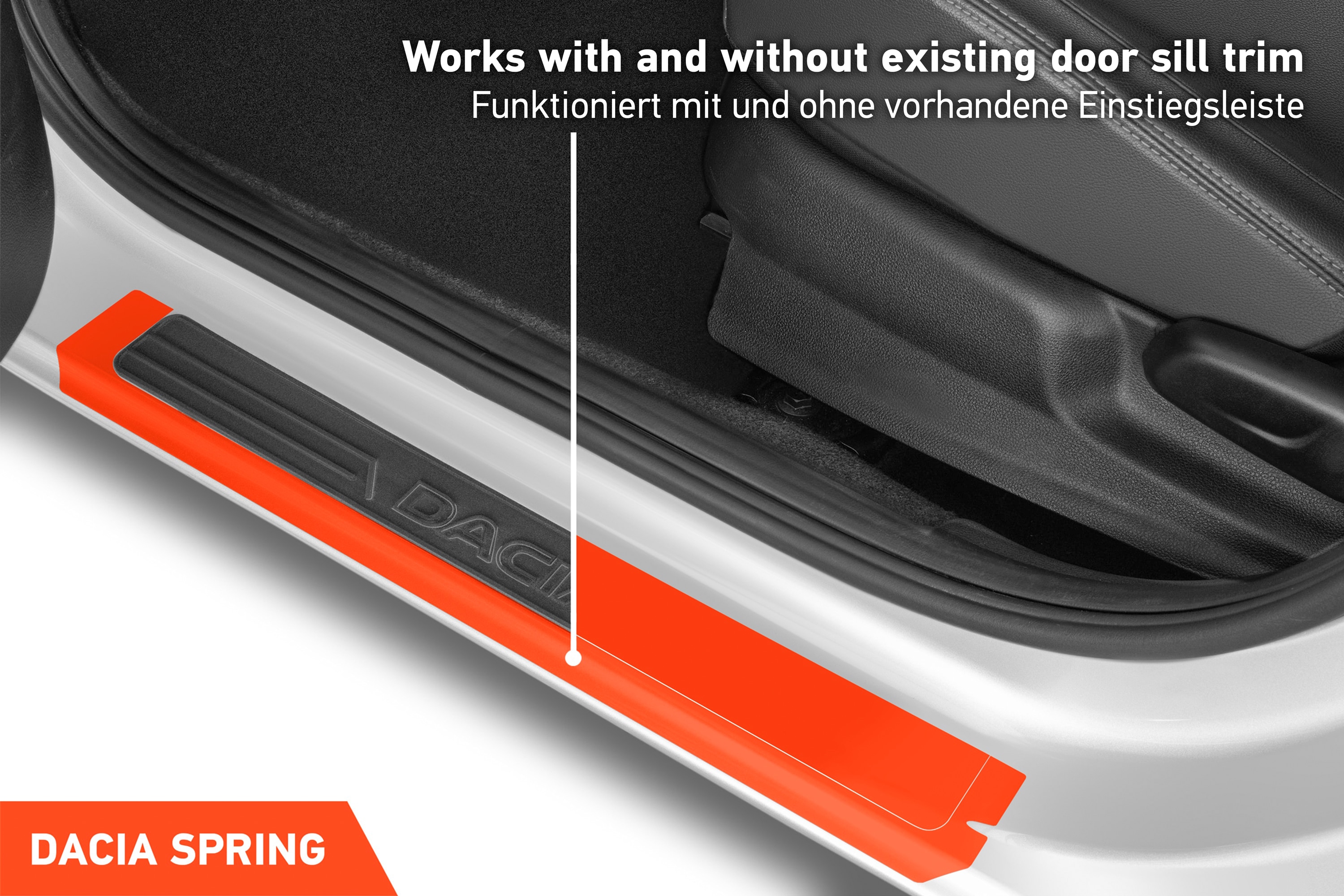 Einstiegsleisten Schutz für Dacia Spring BBG I 2021 - 2024 im 4er Set