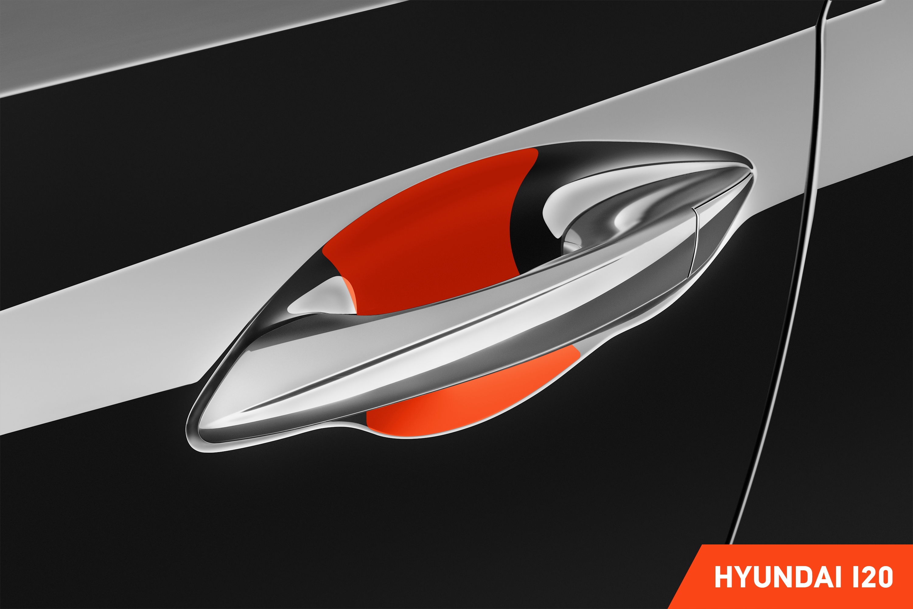 Auto Türgriffmulden Schutzfolie für Hyundai i20 3 (III) BC3 I 2020 - 2025 im 4er Set