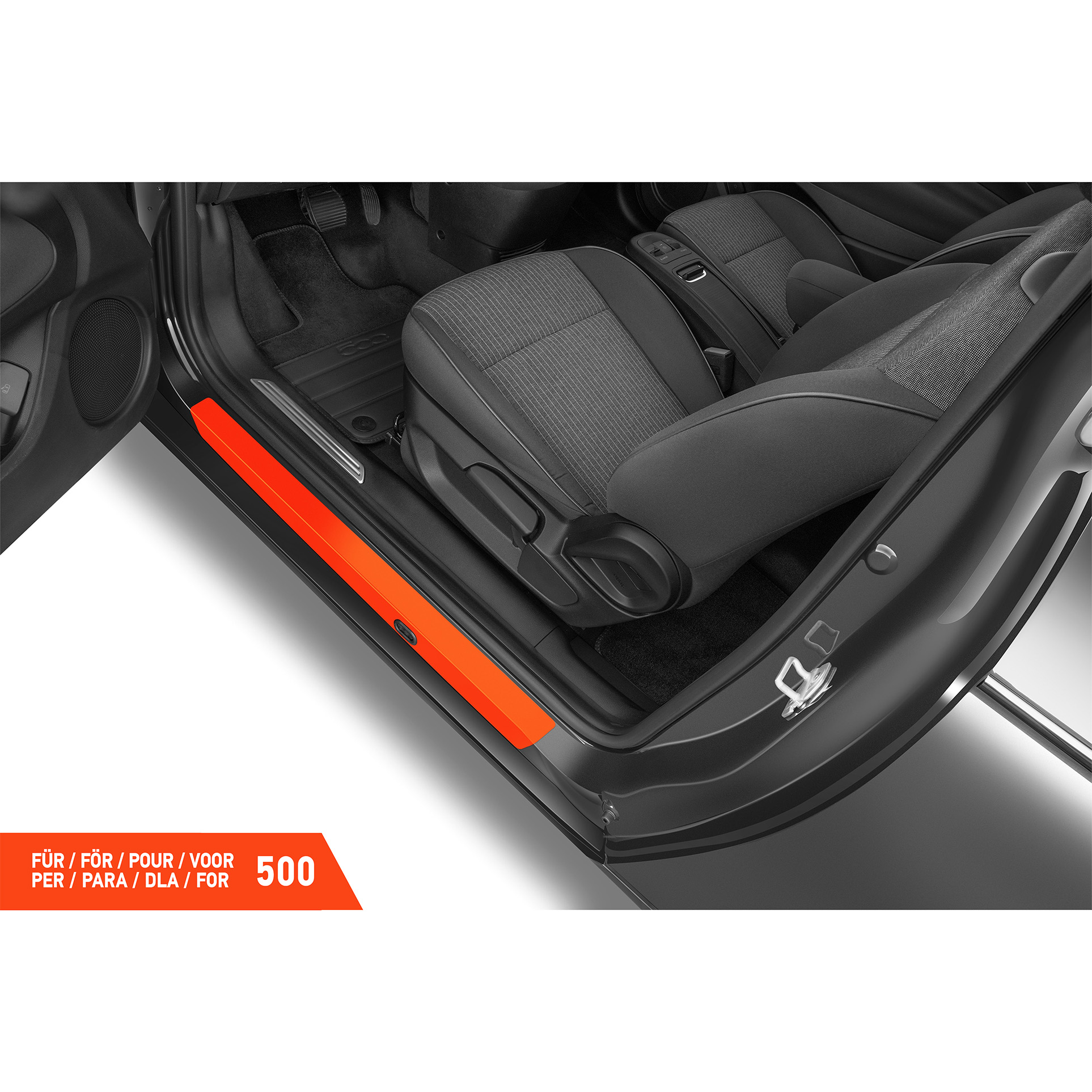 Einstiegsleisten Schutz für Fiat 500 312 I 2008 - 2024 im 2er Set