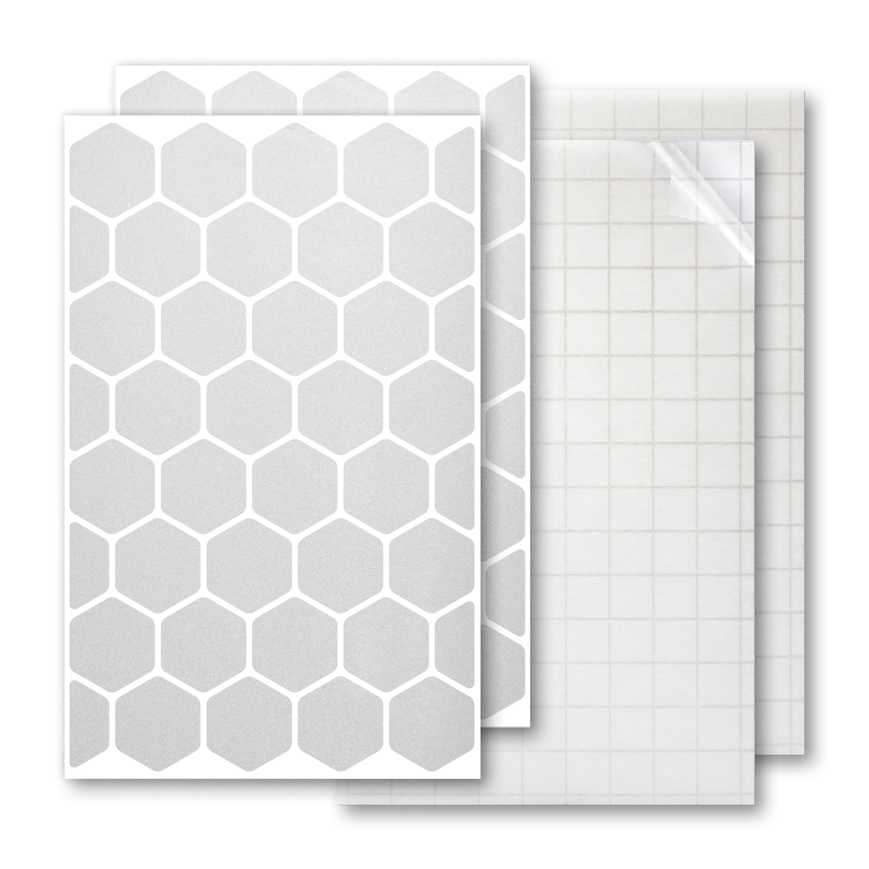 Reflektoren Sticker Set - Hexagon klein  - für Fahrrad Roller Kinderwagen