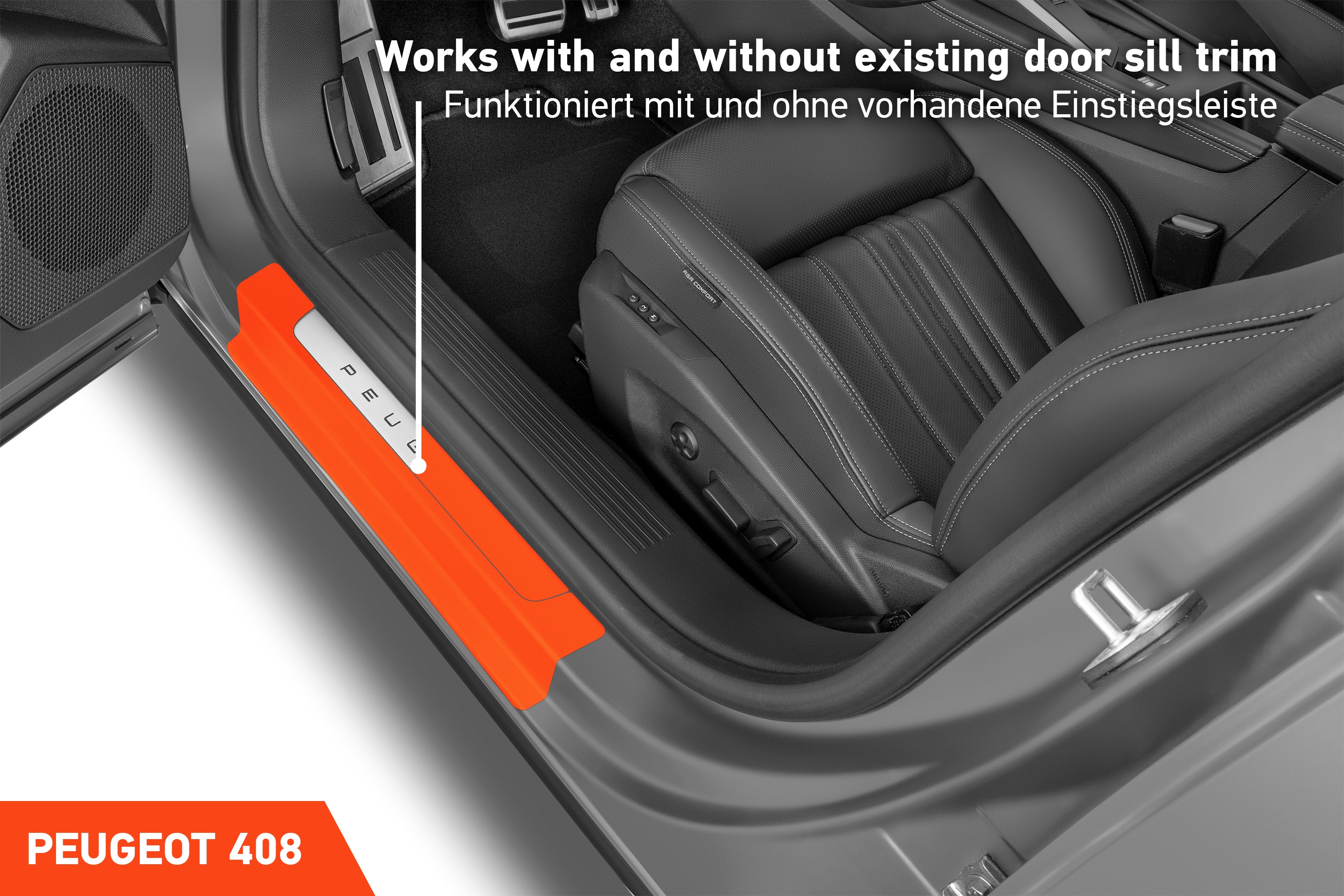 Einstiegsleisten Schutz für Peugeot 408 3 (III) I 2022 - 2025 im 6er Set