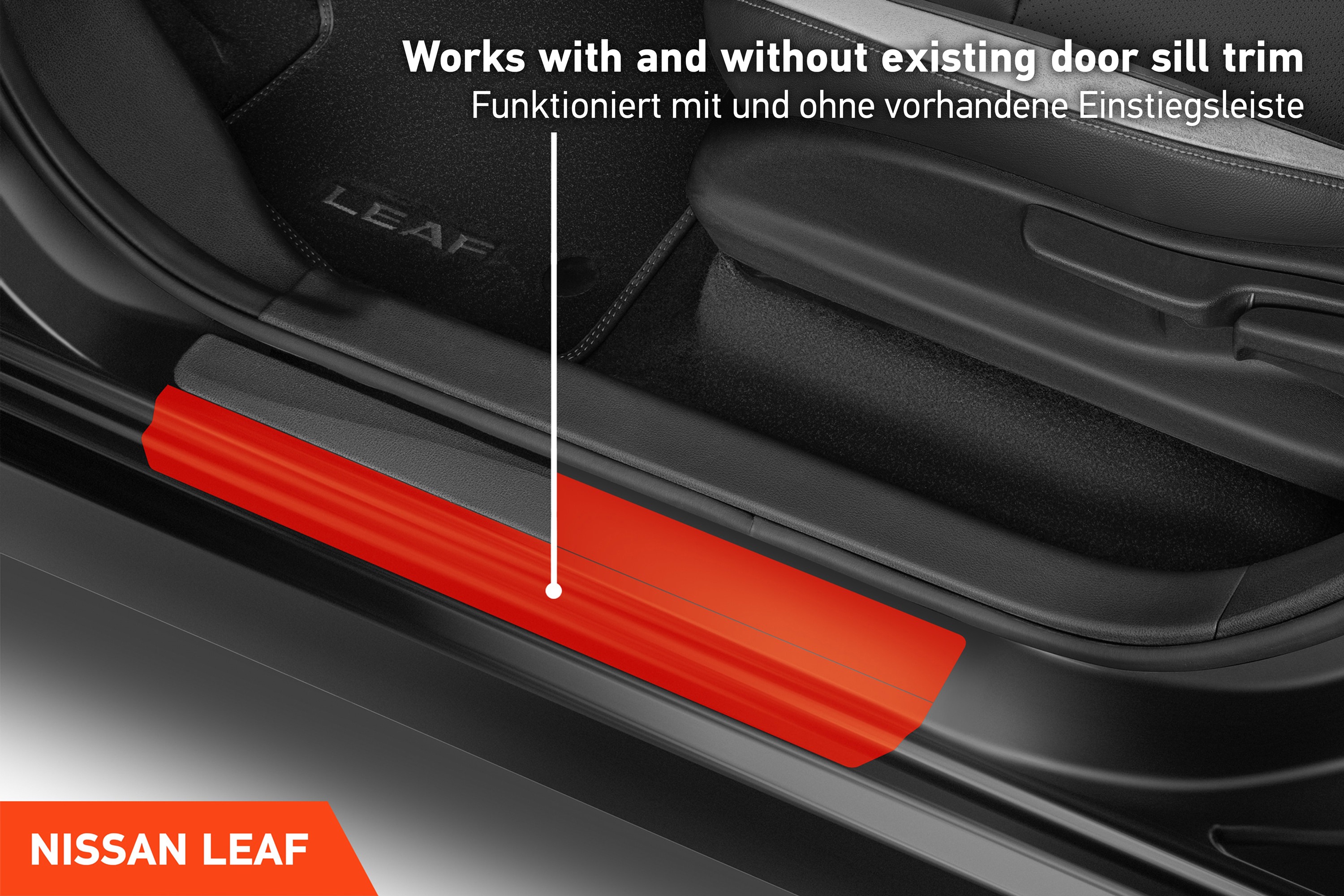 Einstiegsleisten Schutz für Nissan Leaf 2 (II) ZE1 I 2017 - 2024 im 4er Set