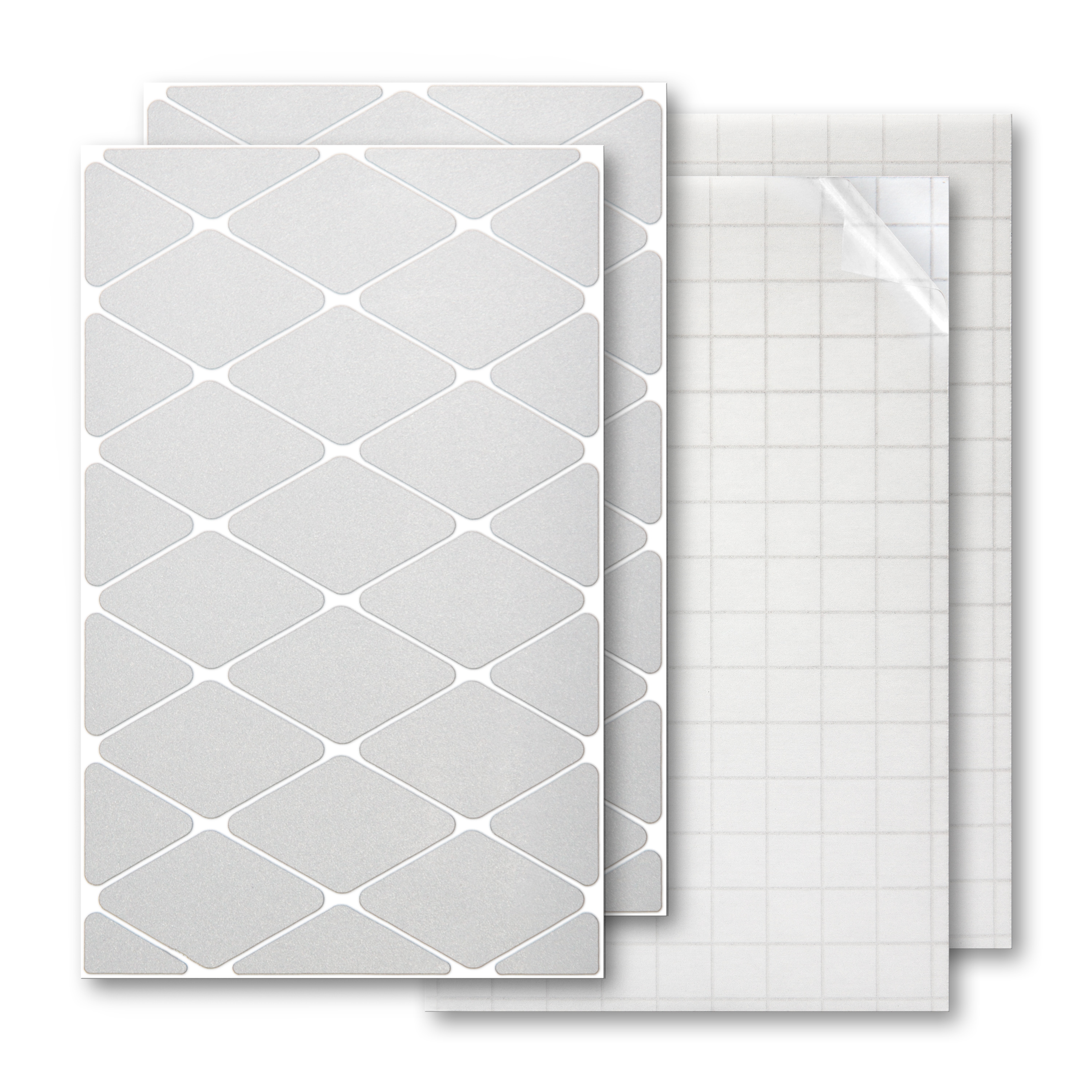 Reflektoren Sticker Set - Rauten groß  - für Fahrrad Roller Kinderwagen