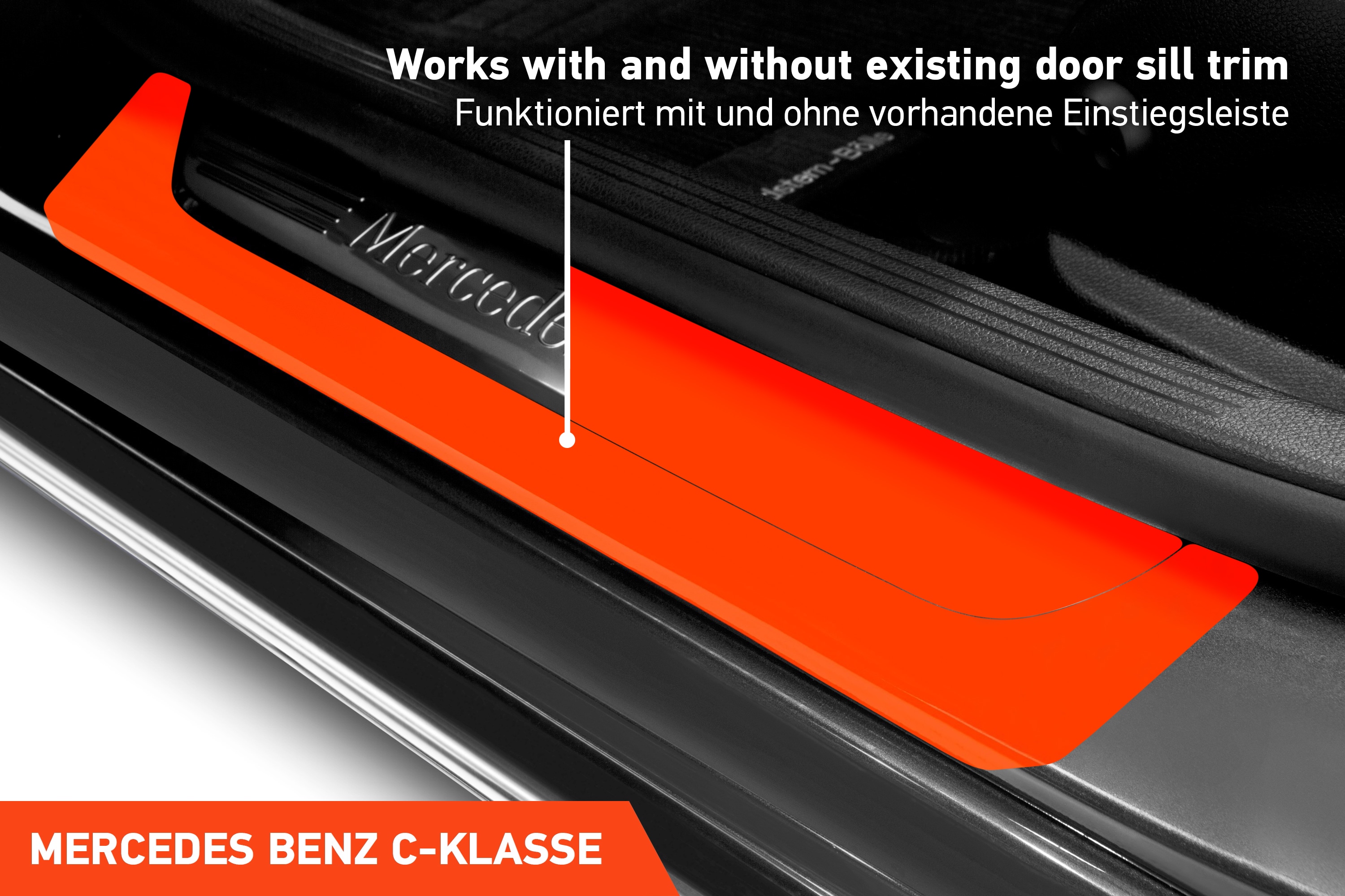 Einstiegsleisten Schutz für Mercedes Benz C-Klasse Limousine W205 I 2014 - 2021 im 4er Set