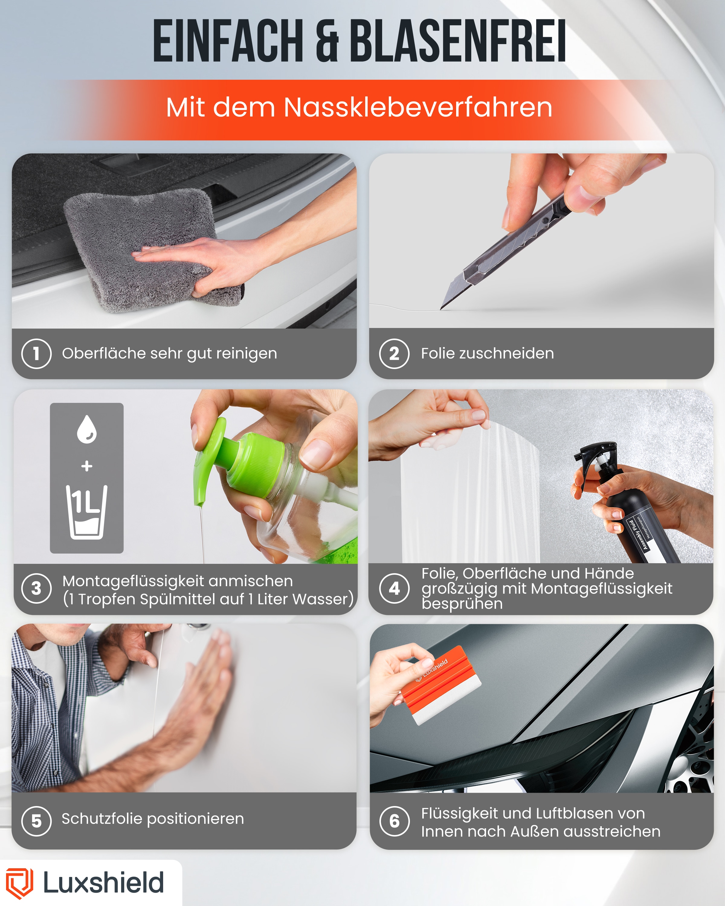 Lackschutzfolie Transparent matt 12x100cm