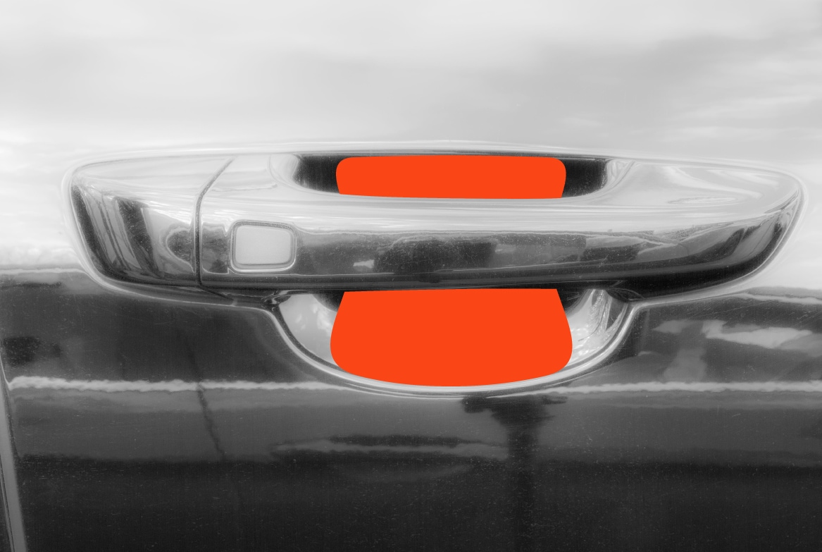 Auto Türgriffmulden Schutzfolie für Porsche Cayenne 2 (II) 92A I 2010 - 2017 im 4er Set