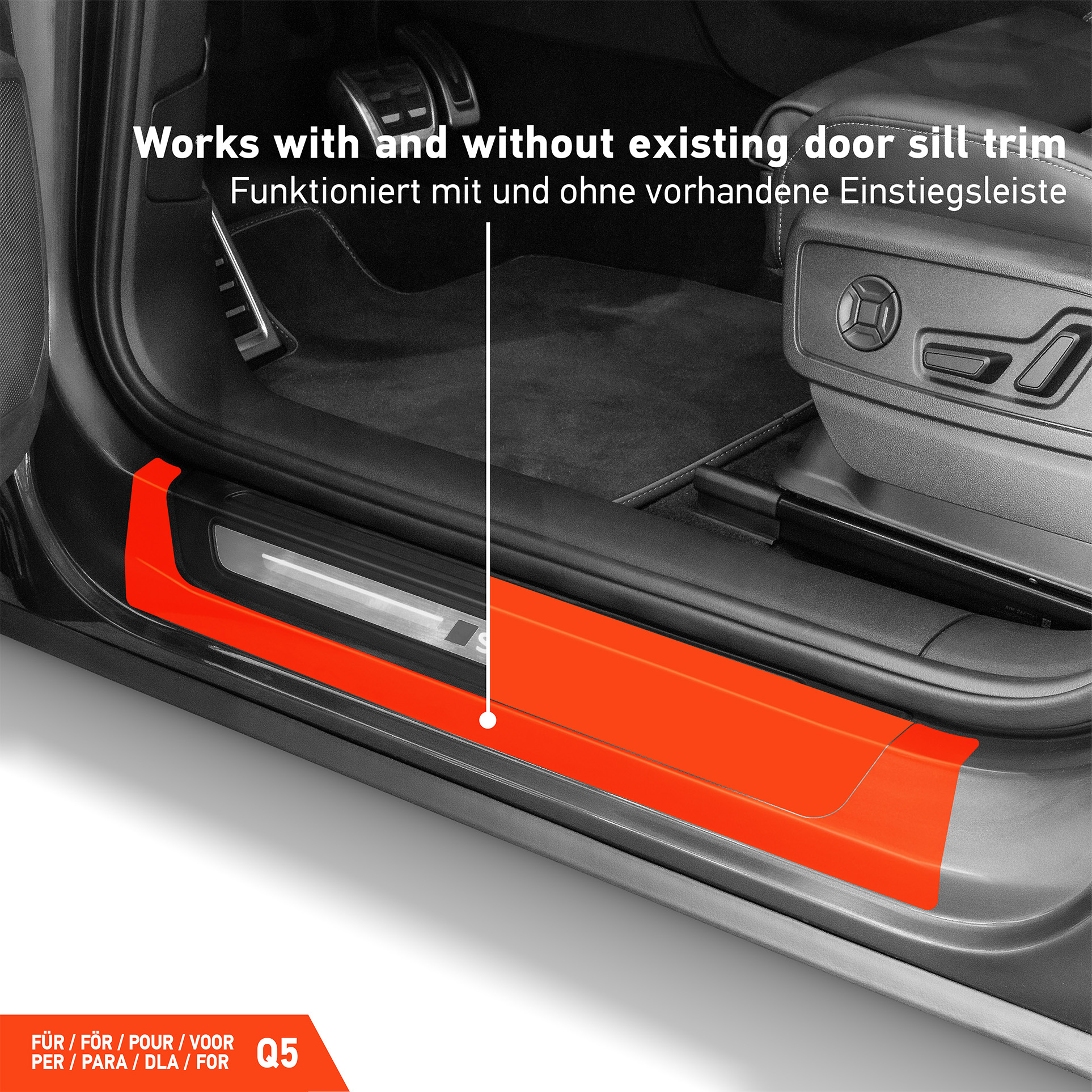 Einstiegsleisten Schutz für Audi Q5 SUV 3 (III) GU I 2024 - 2026 im 4er Set