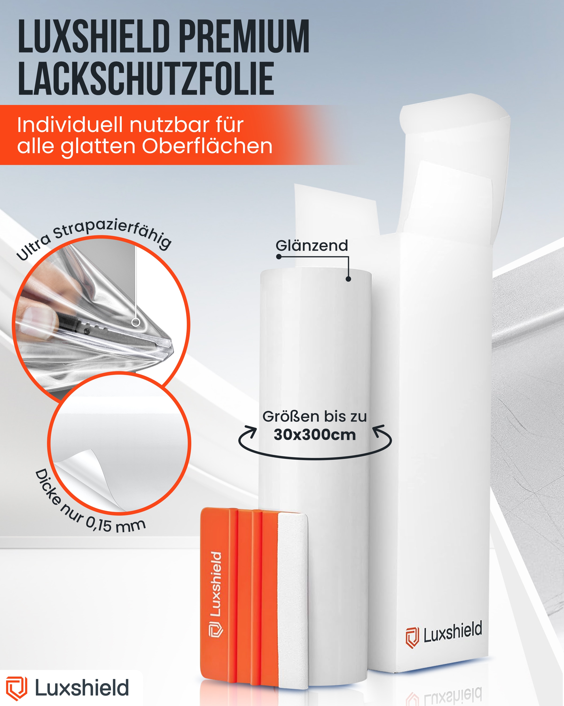 Lackschutzfolie Transparent 12x100cm