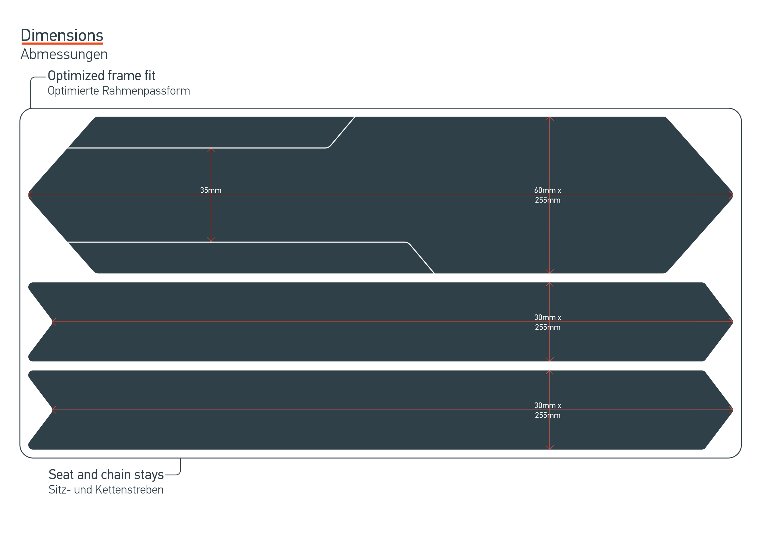 Kettenstrebenschutz Folie 3er Set