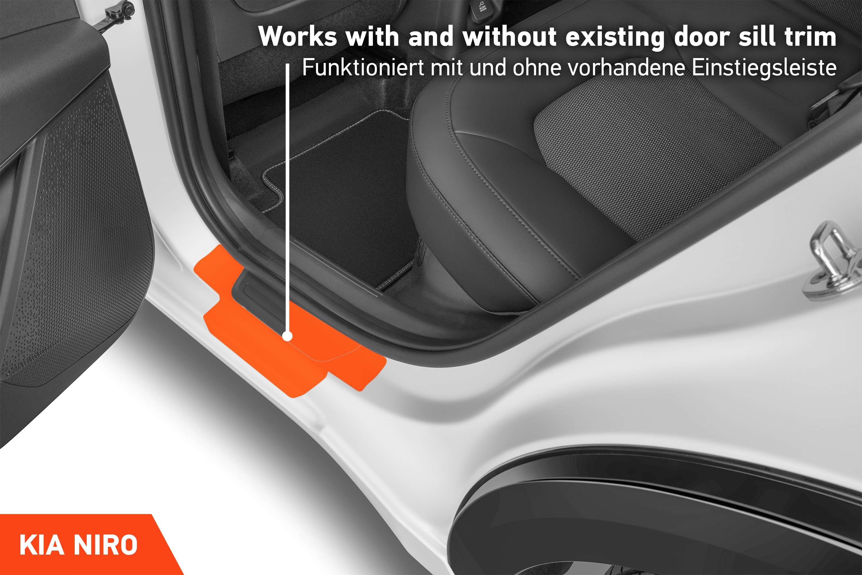 Einstiegsleisten Schutz für Kia Niro 2 (II) SG2 I 2022 - 2025 im 4er Set