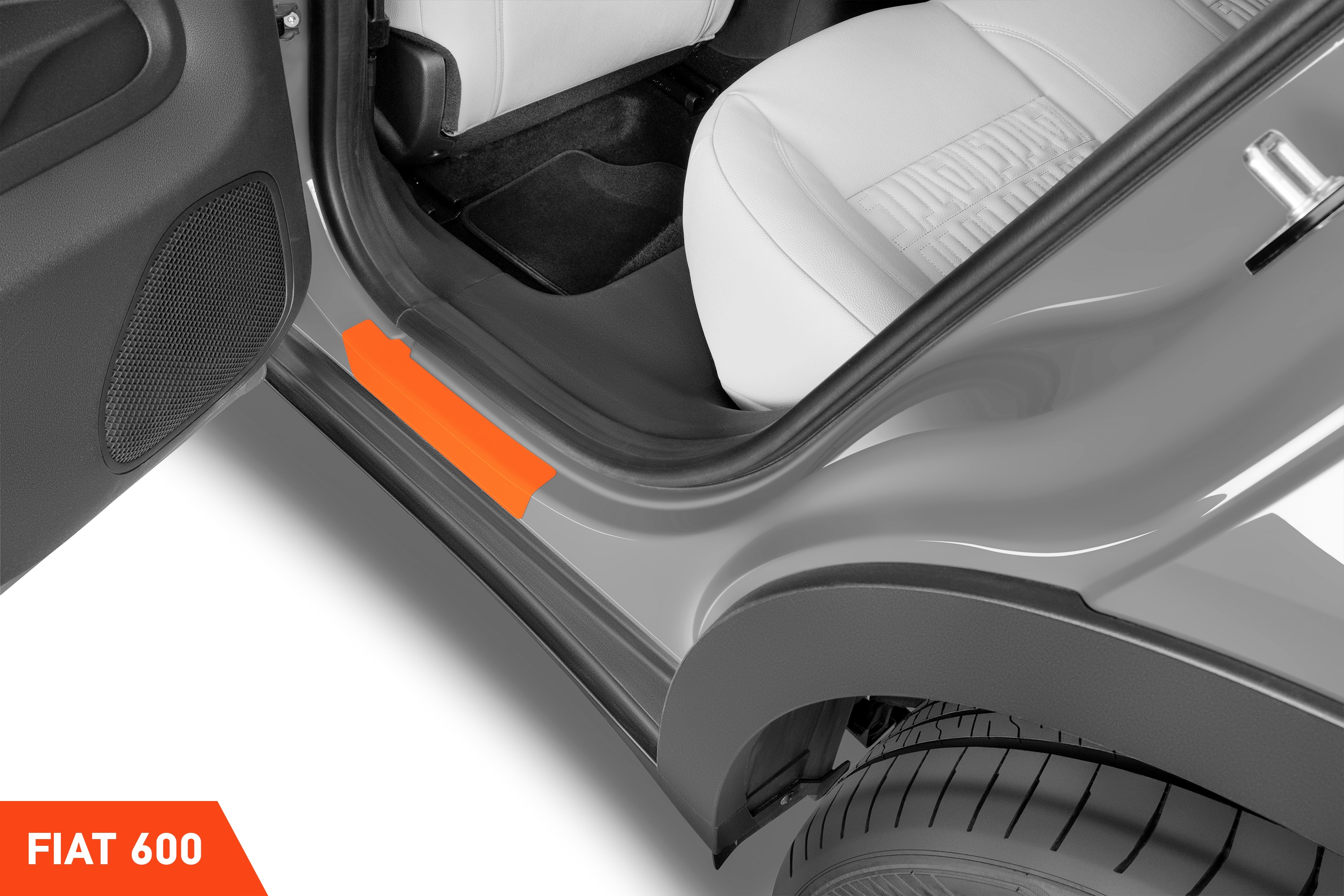 Einstiegsleisten Schutz für Fiat 600 364/365 I 2023 - 2025 im 4er Set