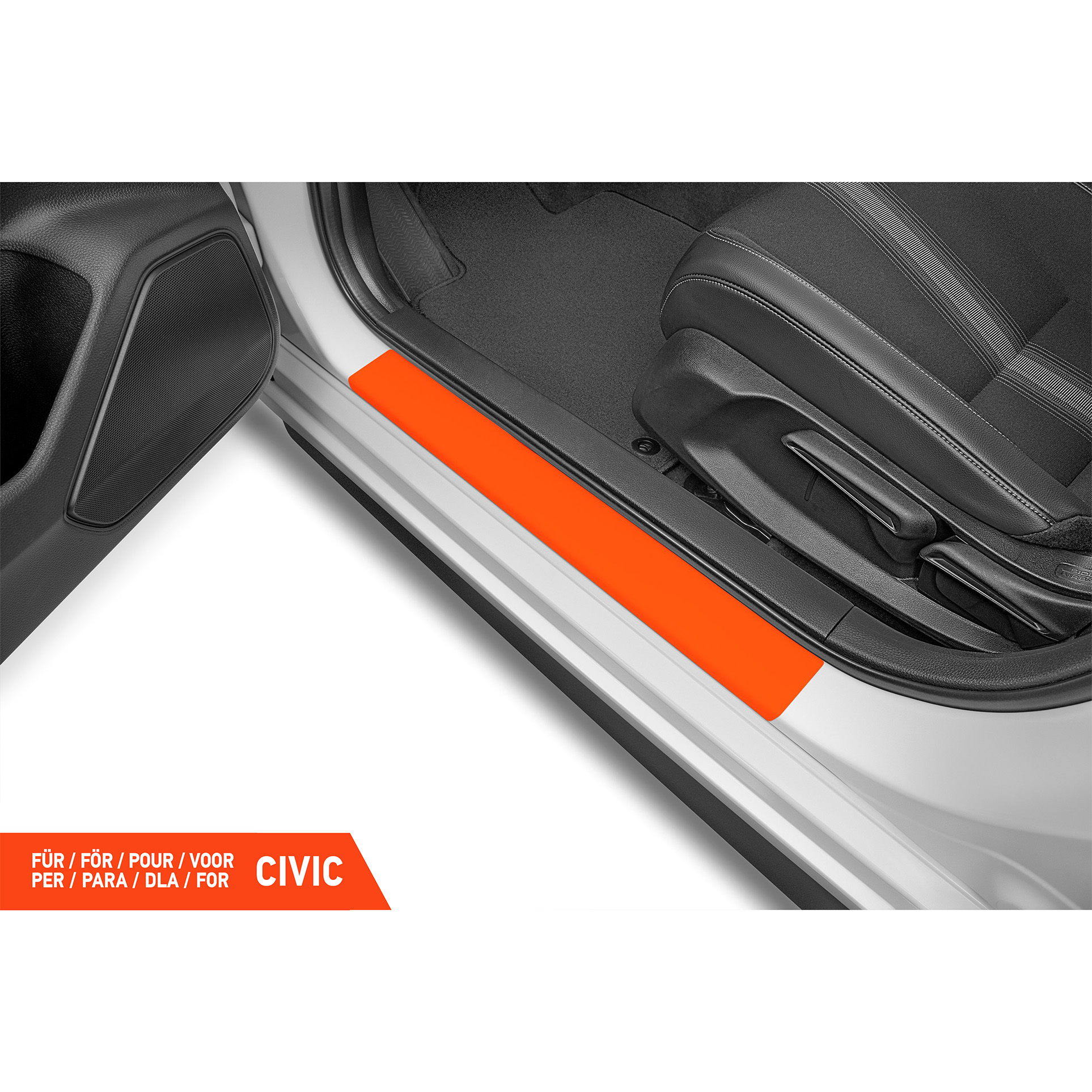 Einstiegsleisten Schutz für Honda Civic Schrägheck 11 (XI) I 2021 - 2026 im 4er Set