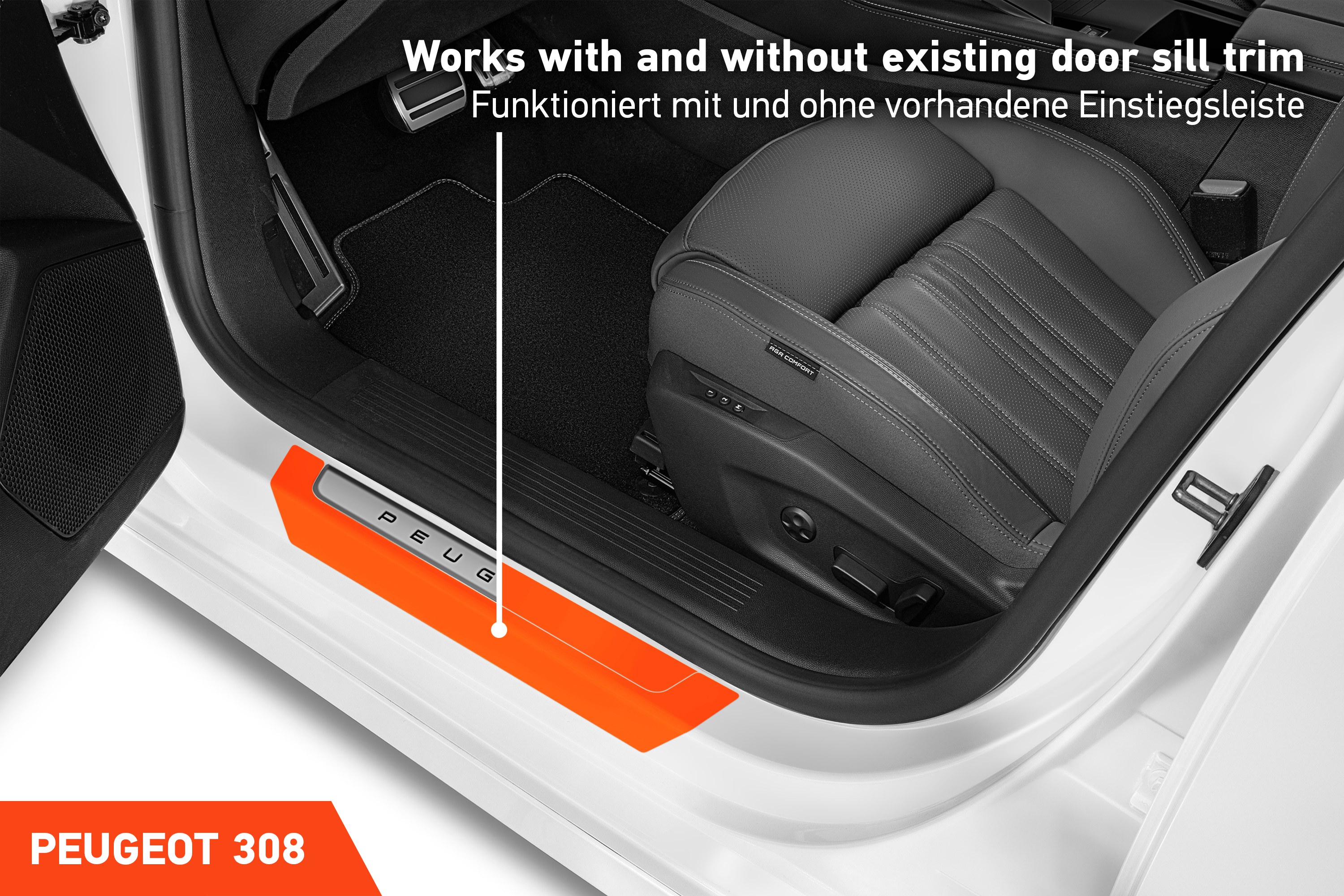 Einstiegsleisten Schutz für Peugeot 308 III P51 I 2021 - 2025 im 4er Set