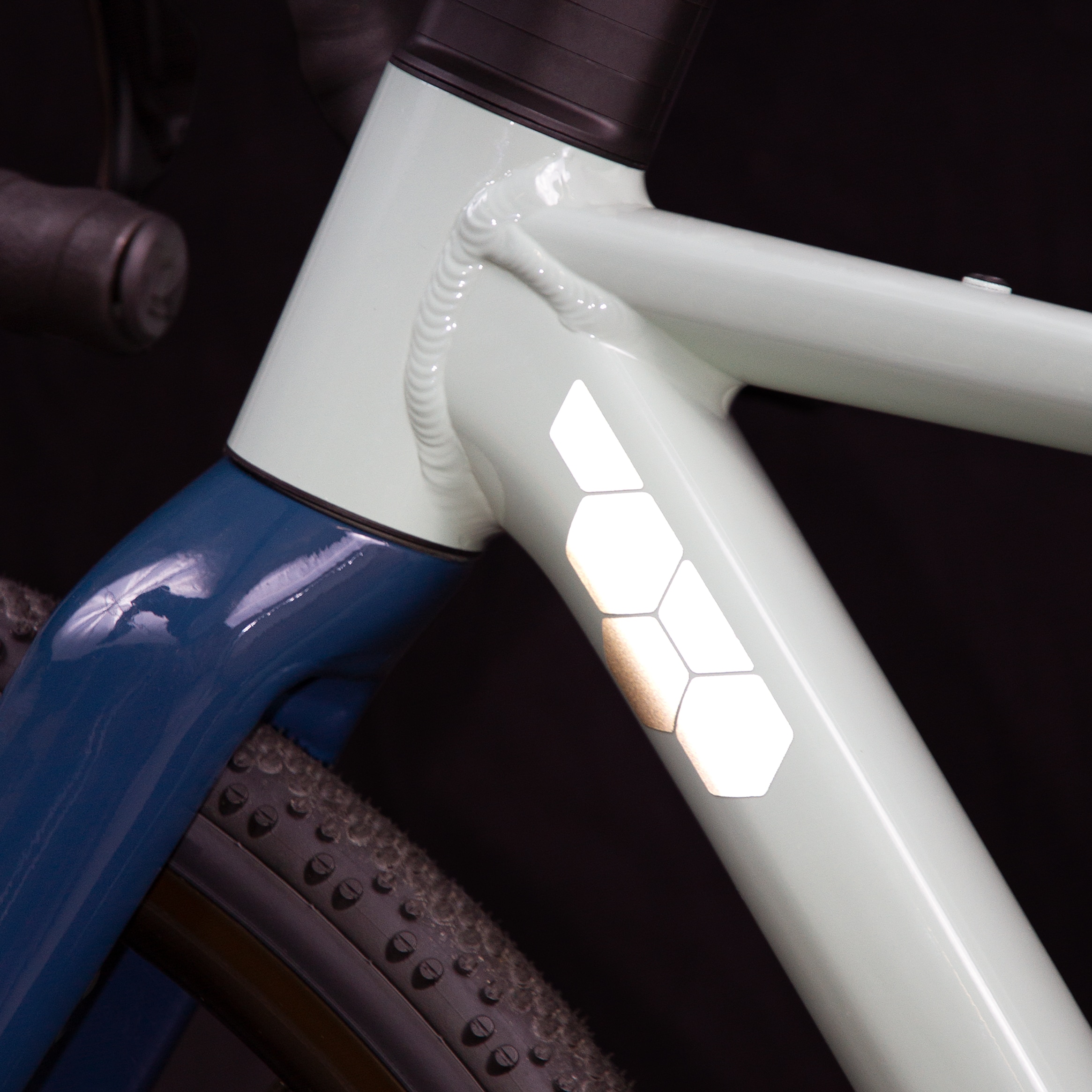 Reflektoren Sticker Set - Hexagon groß  - für Fahrrad Roller Kinderwagen