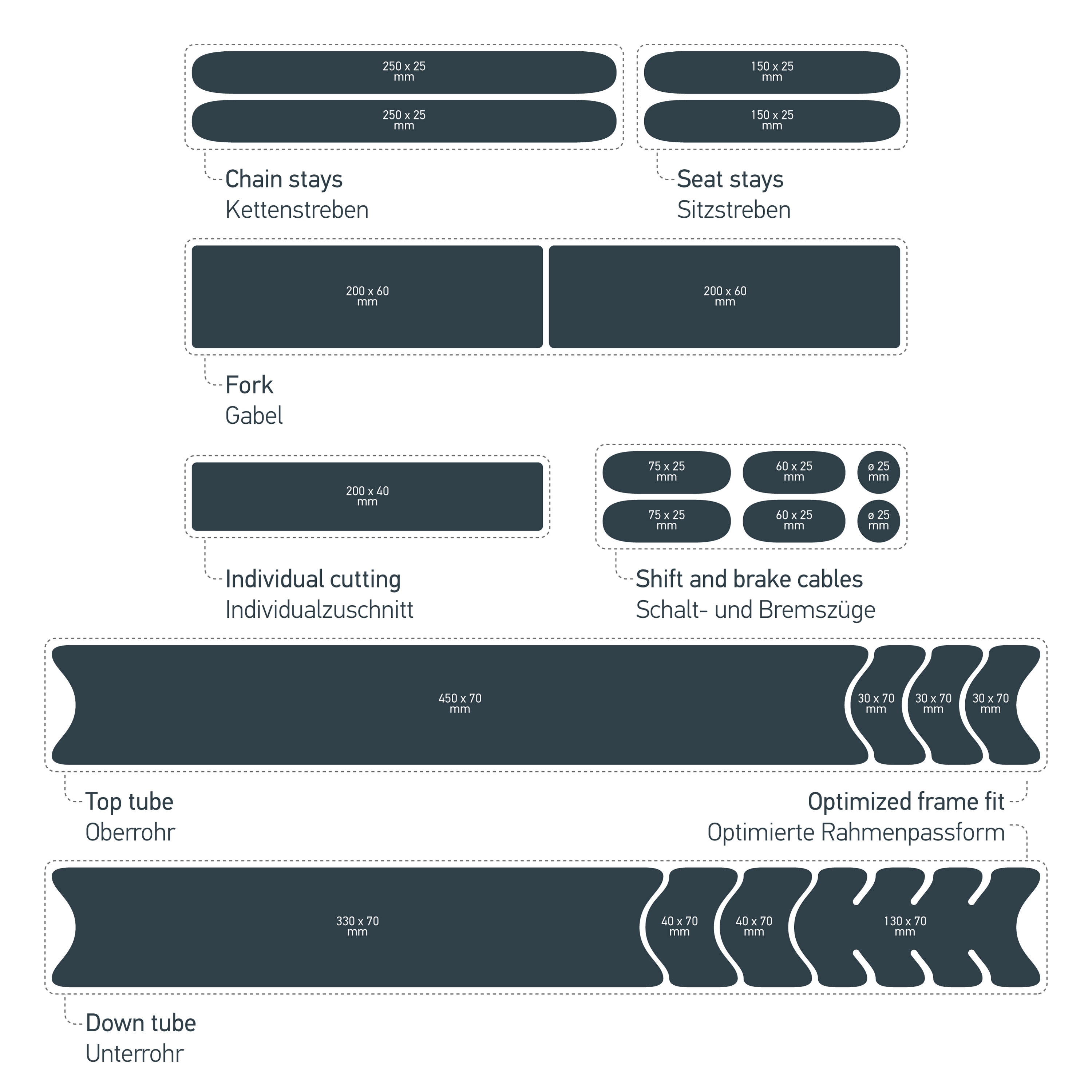 Fahrrad Lackschutzfolie Universal