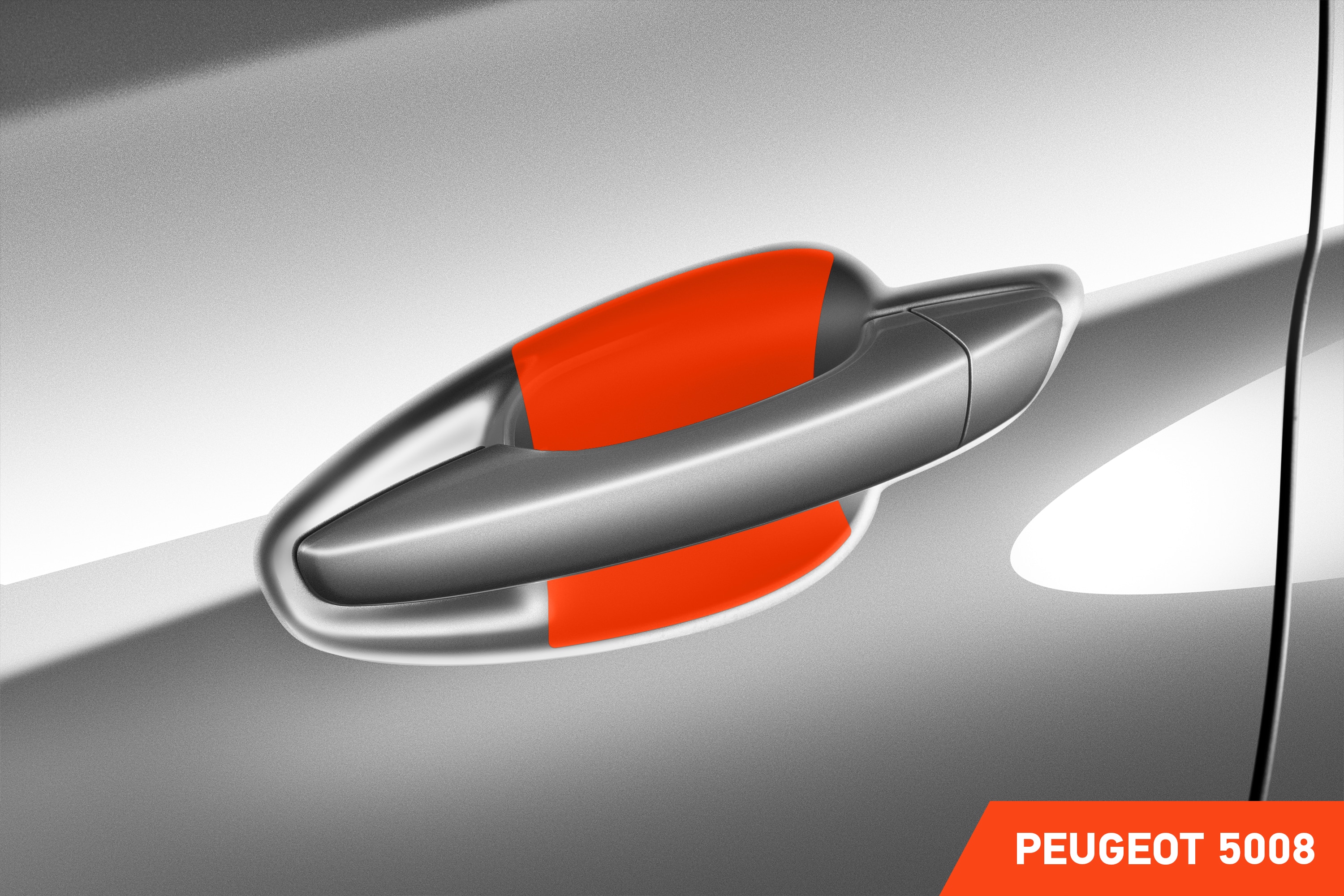 Auto Türgriffmulden Schutzfolie für Peugeot 5008 2 (II) I 2017 - 2024 im 4er Set
