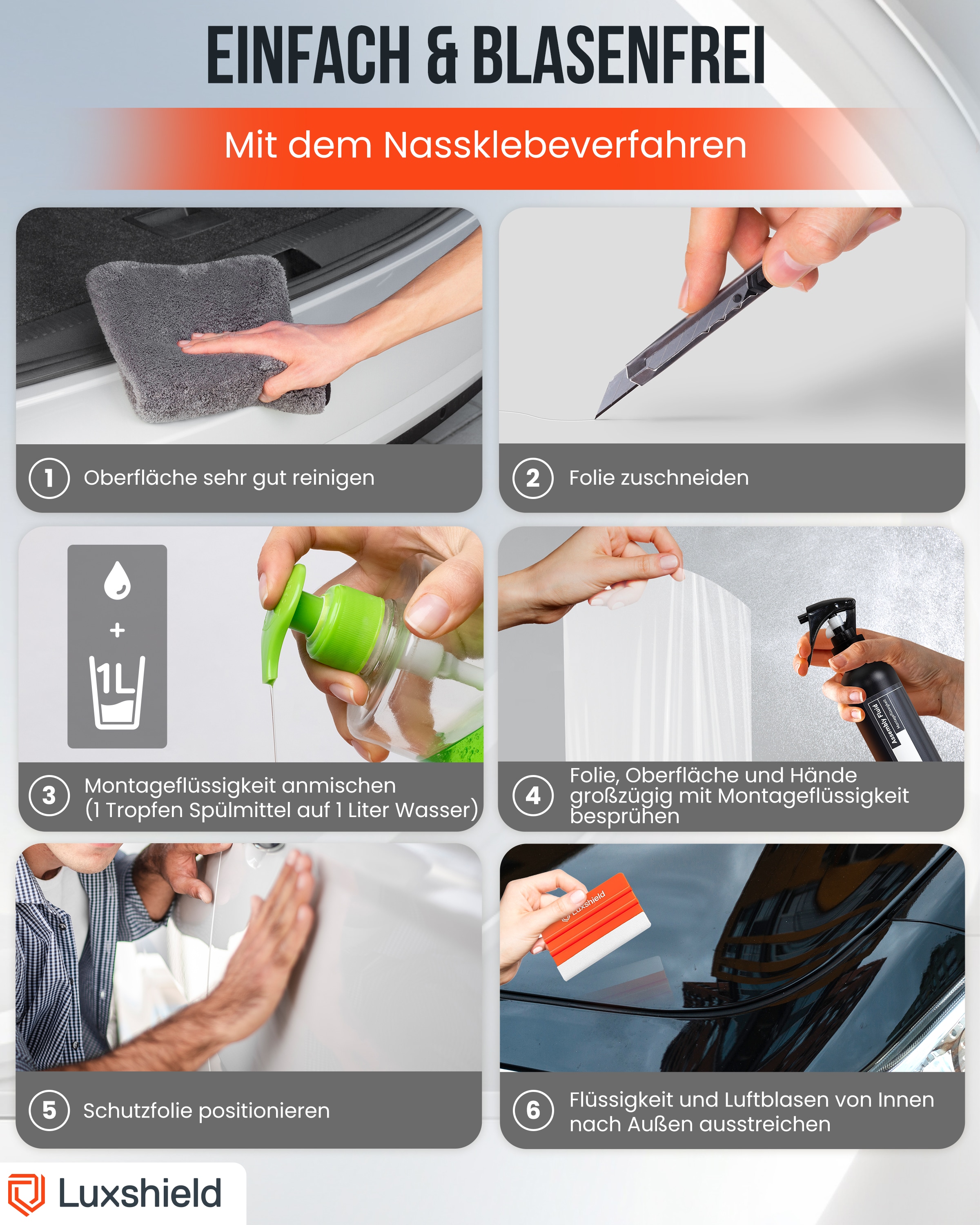 Lackschutzfolie Transparent 12x100cm